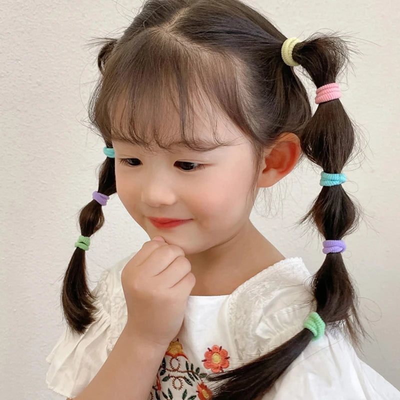 50/100PCS Colorful Nylon Hair Bands for Kids