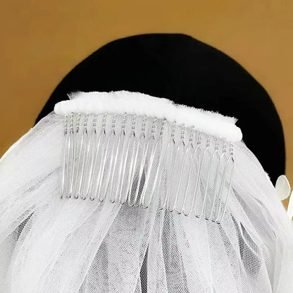 Elegant Cathedral Bridal Veil with Comb – 3 Meters