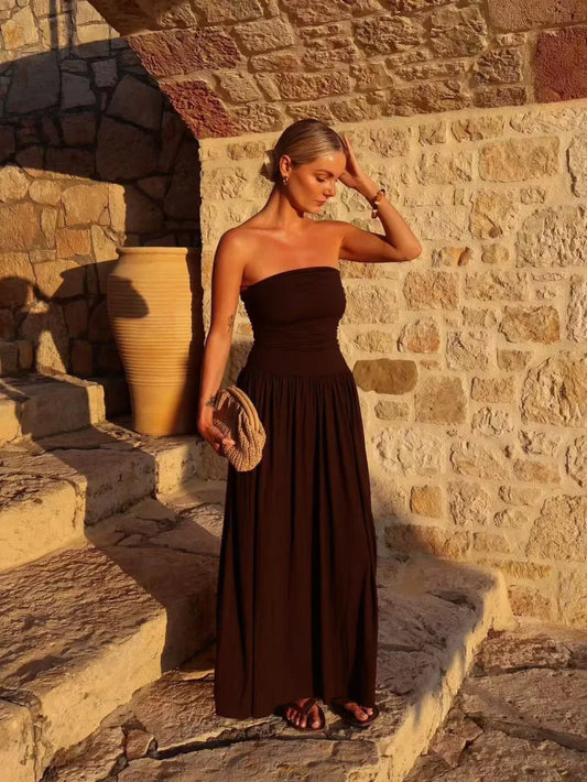 2025 Elegant Off-Shoulder Strapless Dress – Sexy & Slimming Design