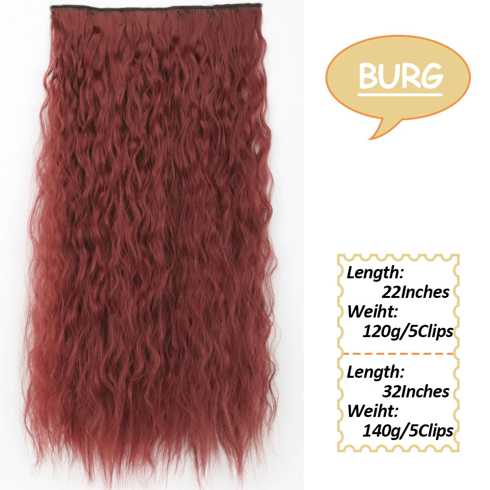 NICESY Synthetic Long Wavy Clip-On Hair Extensions