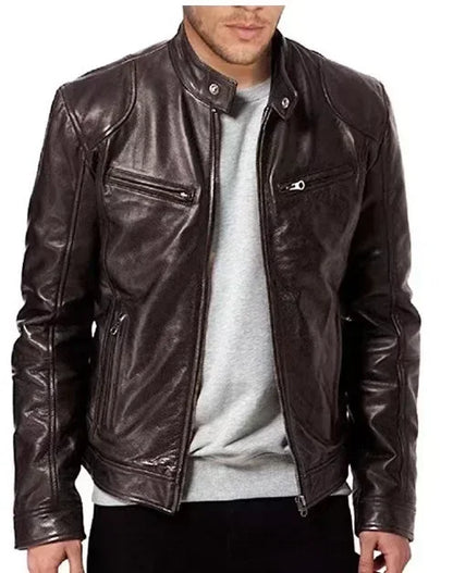 Men’s Vintage Leather Motorcycle Jacket