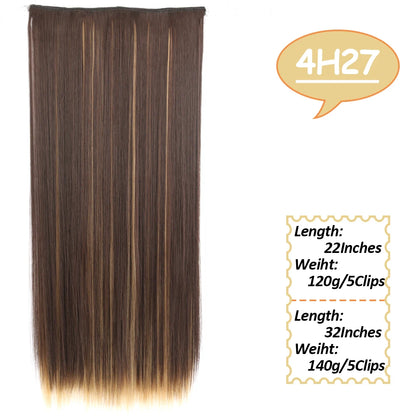 NICESY Synthetic Long Wavy Clip-On Hair Extensions