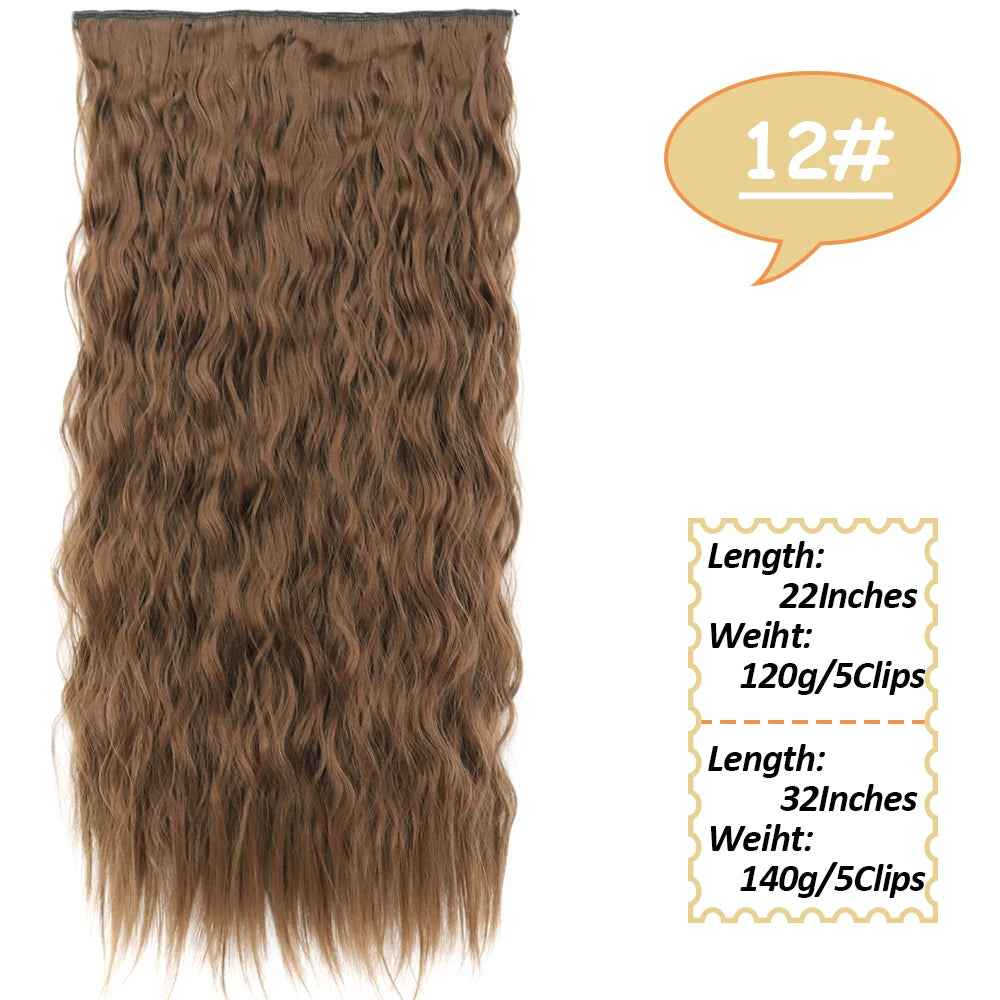 NICESY Synthetic Long Wavy Clip-On Hair Extensions