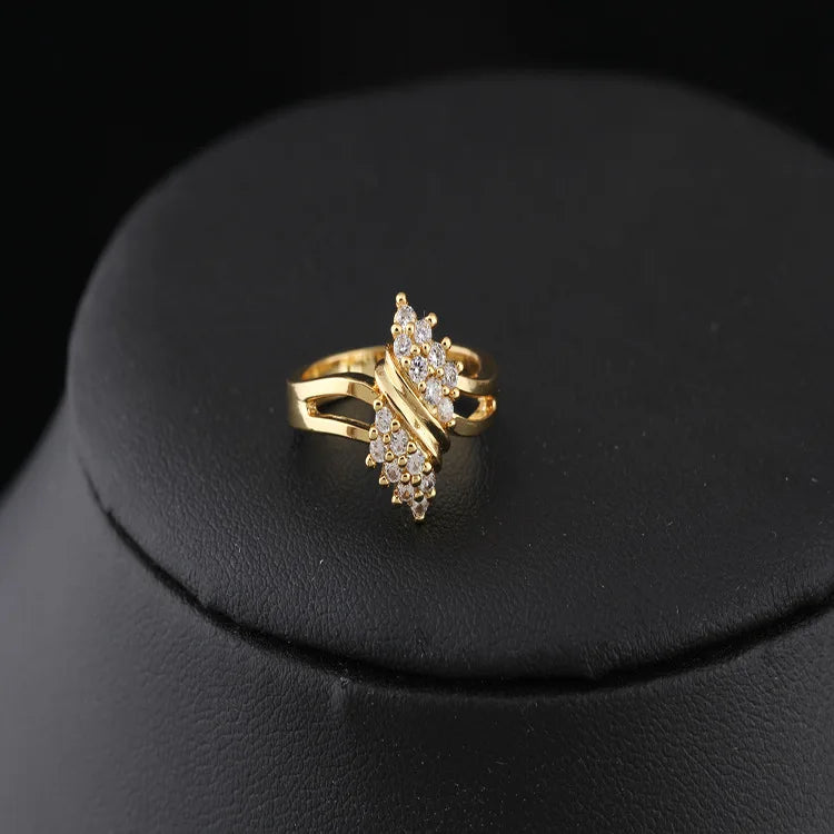 14K Gold Diamond Charm Rings for Women