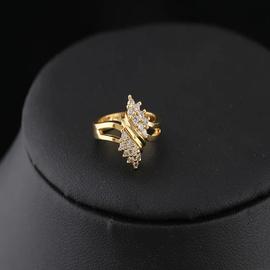 14K Gold Diamond Charm Rings for Women