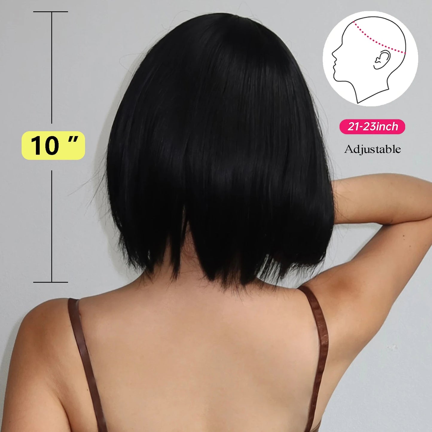 Short Straight Bob Wig for Women
