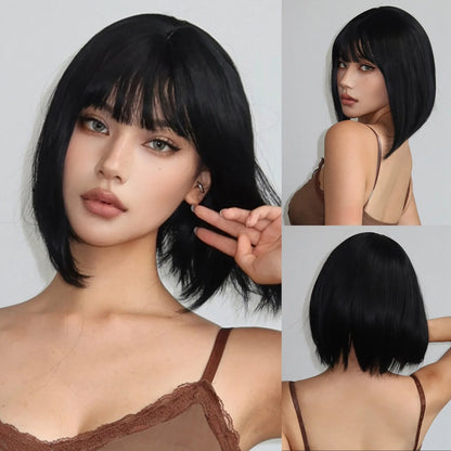 Short Straight Bob Wig for Women