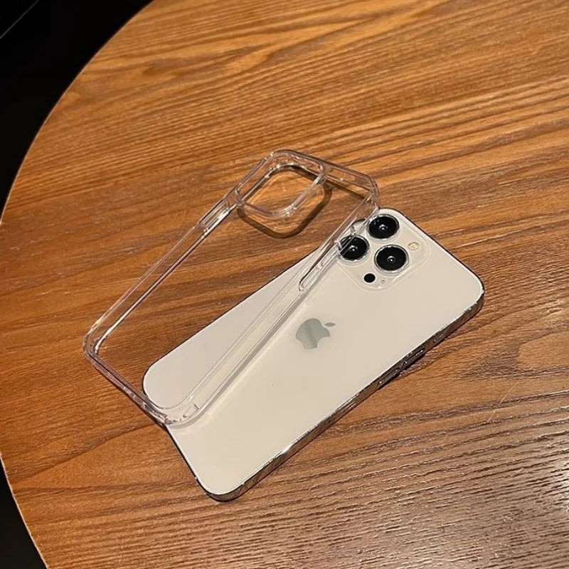 Luxury Transparent Soft Acrylic Phone Case for iPhone