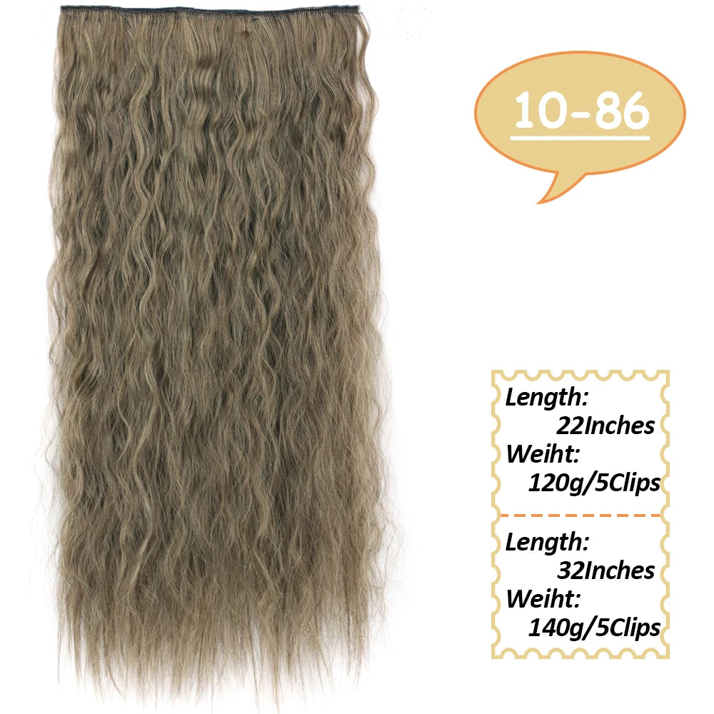 NICESY Synthetic Long Wavy Clip-On Hair Extensions