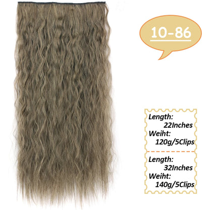 NICESY Synthetic Long Wavy Clip-On Hair Extensions