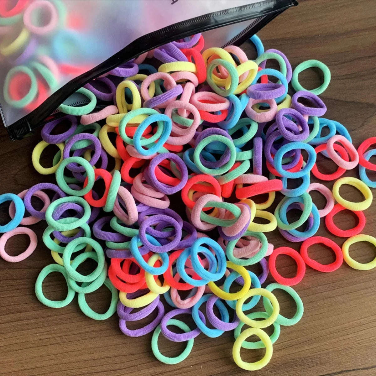 50/100PCS Colorful Nylon Hair Bands for Kids
