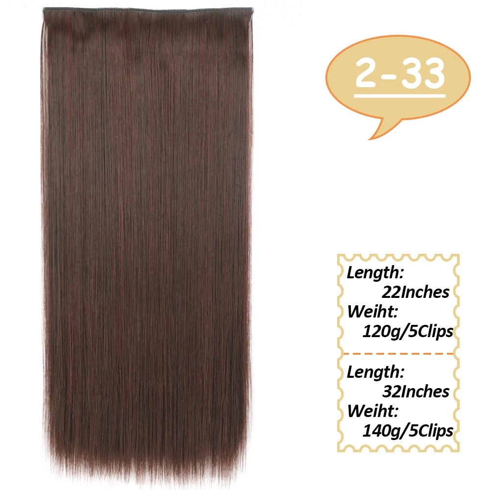 NICESY Synthetic Long Wavy Clip-On Hair Extensions