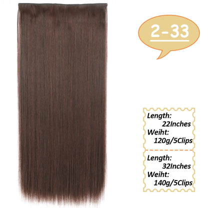 NICESY Synthetic Long Wavy Clip-On Hair Extensions