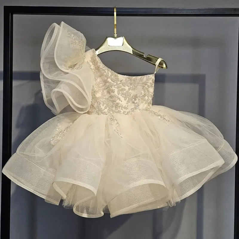 Baby Girl Princess Floral Sequins Dress