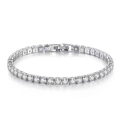 Solid 18K/14K Gold Moissanite Tennis Bracelet for Women