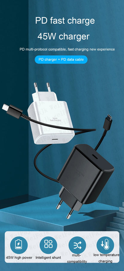 Original 45W USB-C Fast Charger for Samsung