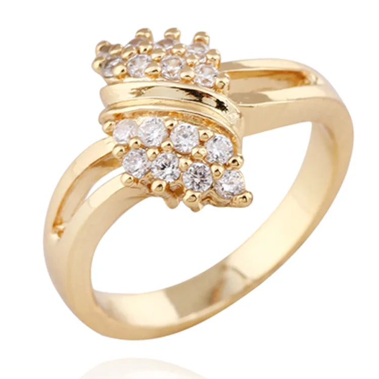 14K Gold Diamond Charm Rings for Women