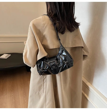 Y2K Retro Pleated Hobo Shoulder Bag for Women