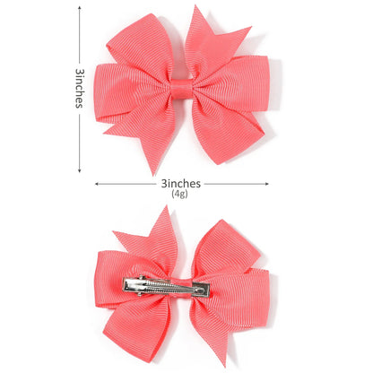 20/40PCS Candy Color Bow Hair Clip Set