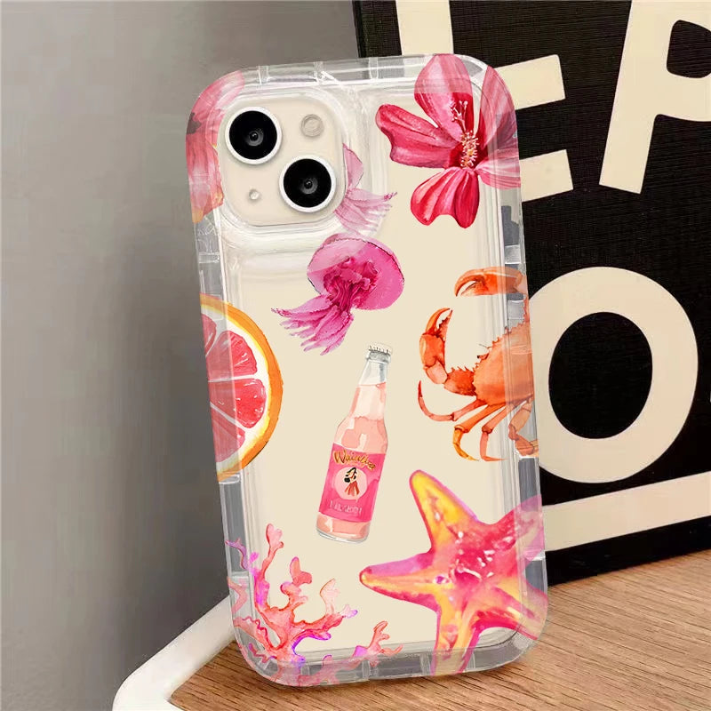 Blue Ocean Animals Phone Case for iPhone