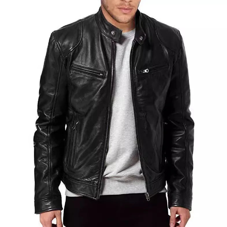 Men’s Vintage Leather Motorcycle Jacket