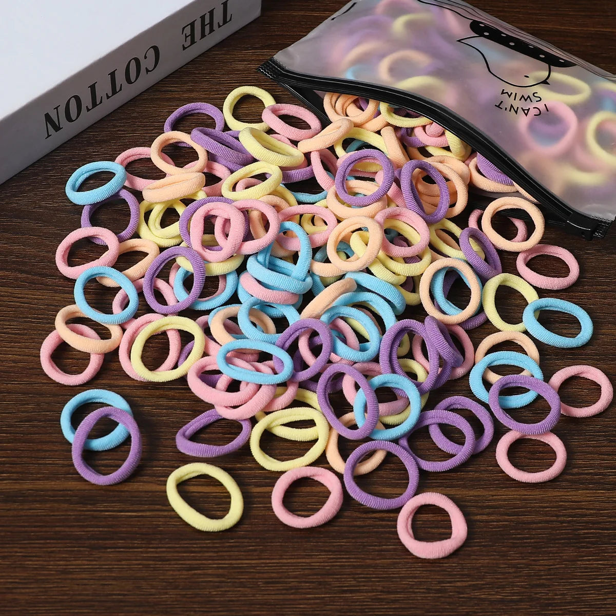 50/100PCS Colorful Nylon Hair Bands for Kids