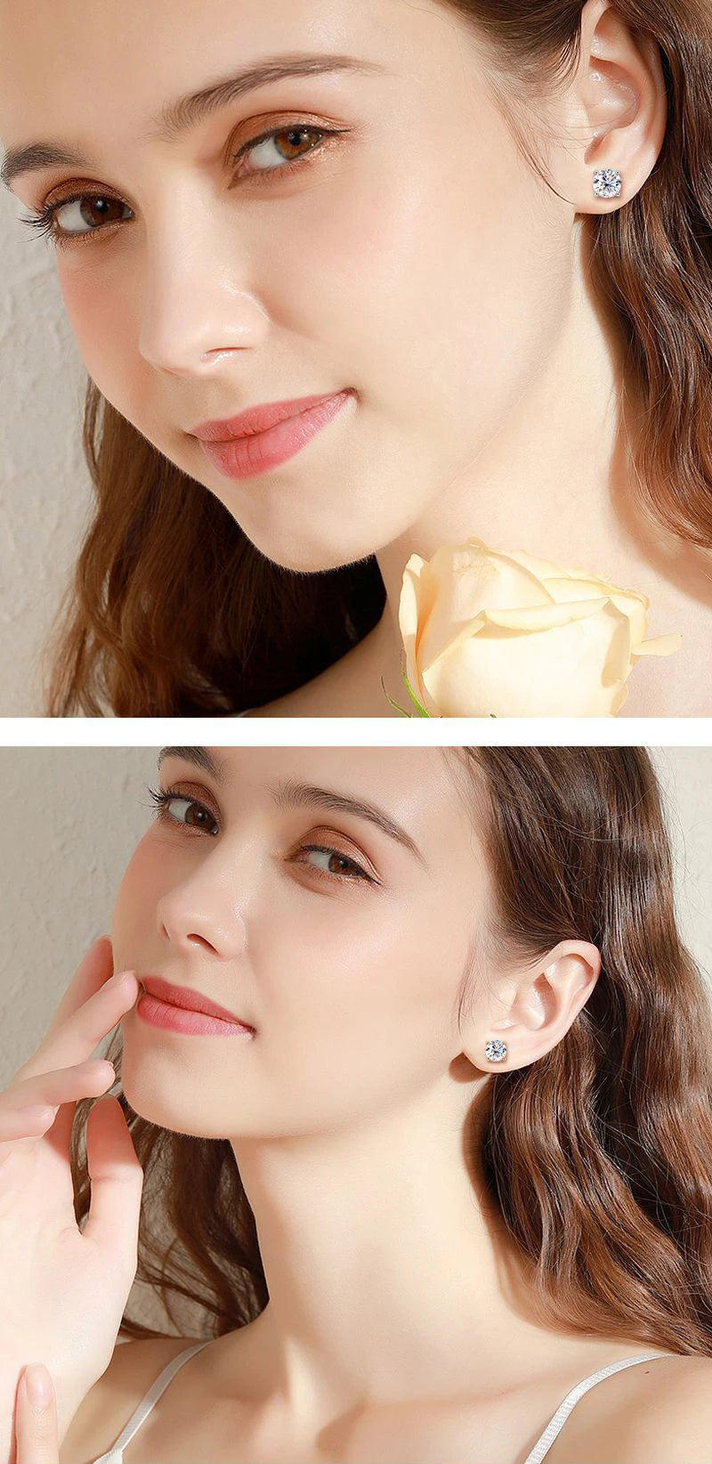 Moissanite Stud Earrings for Women