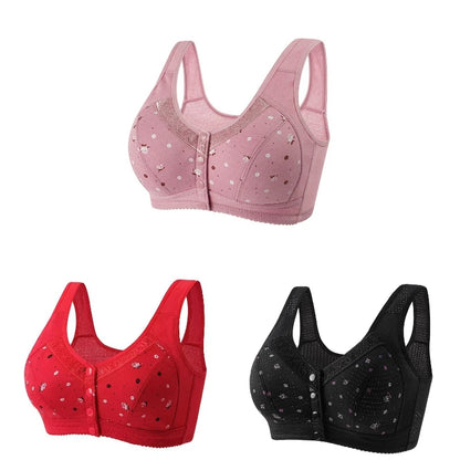 3Pcs/Set Front Closure Plus Size Bras