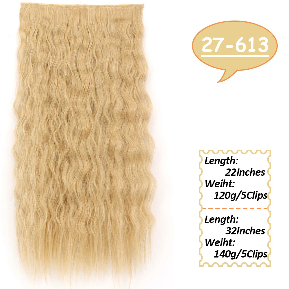 NICESY Synthetic Long Wavy Clip-On Hair Extensions