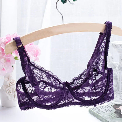 Women’s Sexy Lace Mesh Underwire Bra