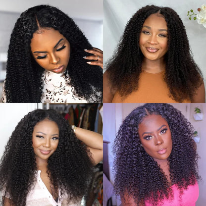 250% Density Kinky Curly V Part Wig