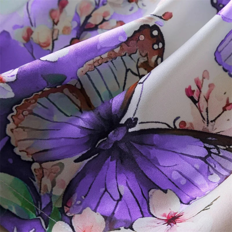 Flower Girls Butterfly Print Dress