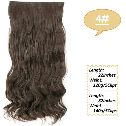 NICESY Synthetic Long Wavy Clip-On Hair Extensions
