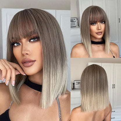 Short Straight Bob Wig for Women