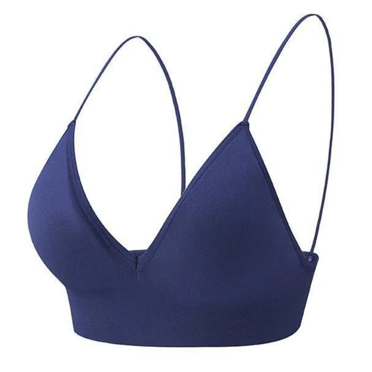 V-Neck Seamless Triangle Cup Bra Camisole