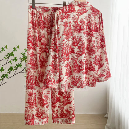 Women’s Floral Satin Pajama Set