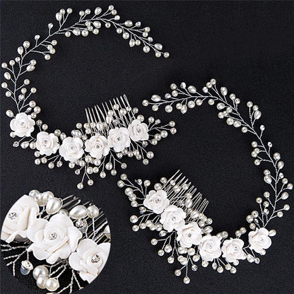Pearl Flower Wedding Hair Comb – Elegant Bridal Accessory