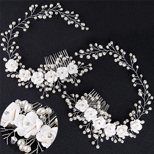 Pearl Flower Wedding Hair Comb – Elegant Bridal Accessory