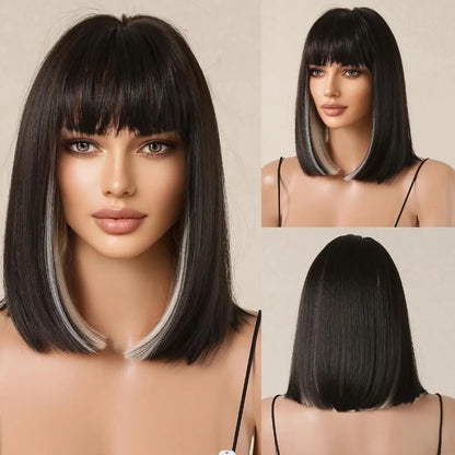Short Straight Bob Wig for Women