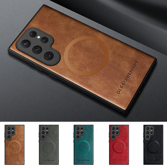 Luxury Leather Silicone Case for Samsung Galaxy S24/S23/S22