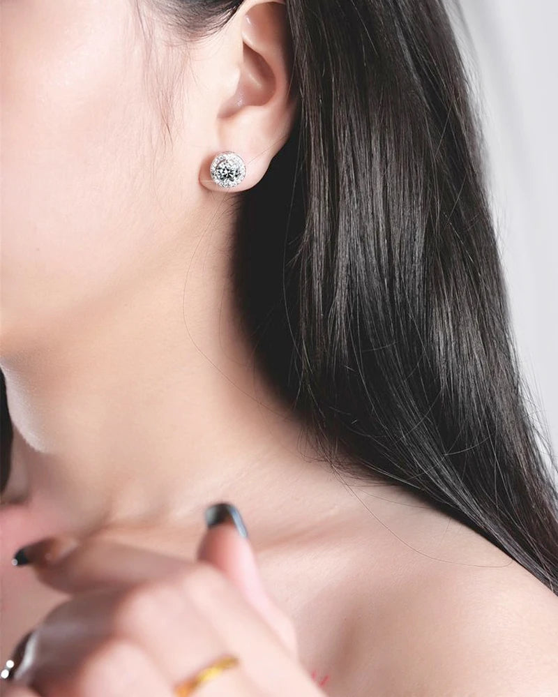 Moissanite Stud Earrings for Women