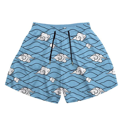 Anime 3D Print Mesh Shorts
