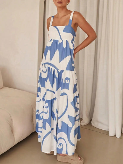 Ladies Casual Printed Slip Dress – Perfect for Spring & Summer Holidays
