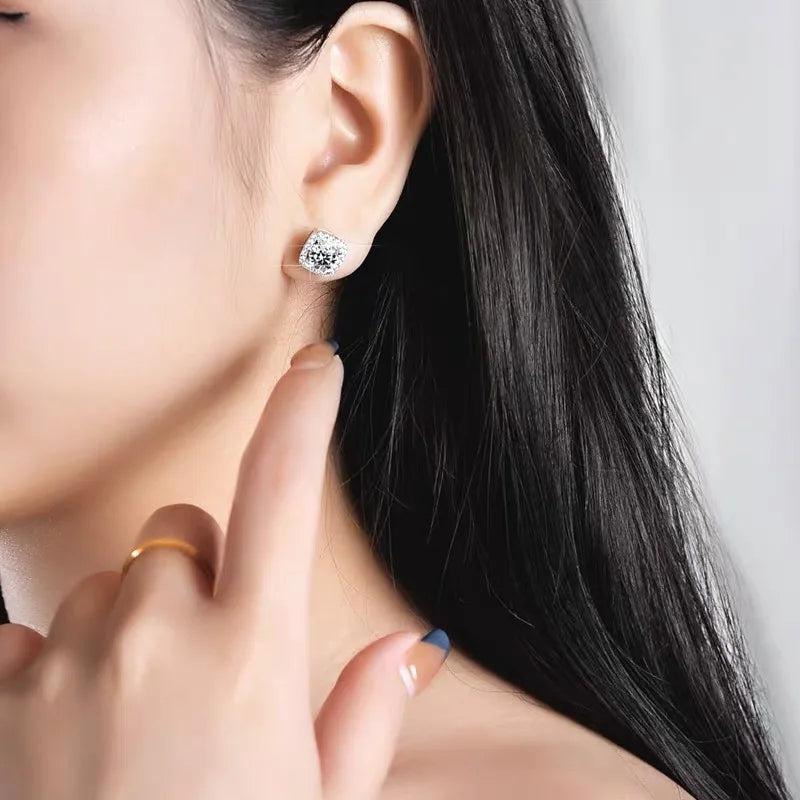 Moissanite Stud Earrings for Women
