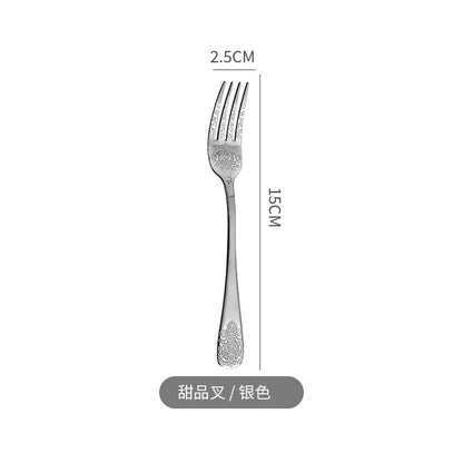 Gold Cutlery Set Stainless Steel Fork Spoons Knife Tableware Kit