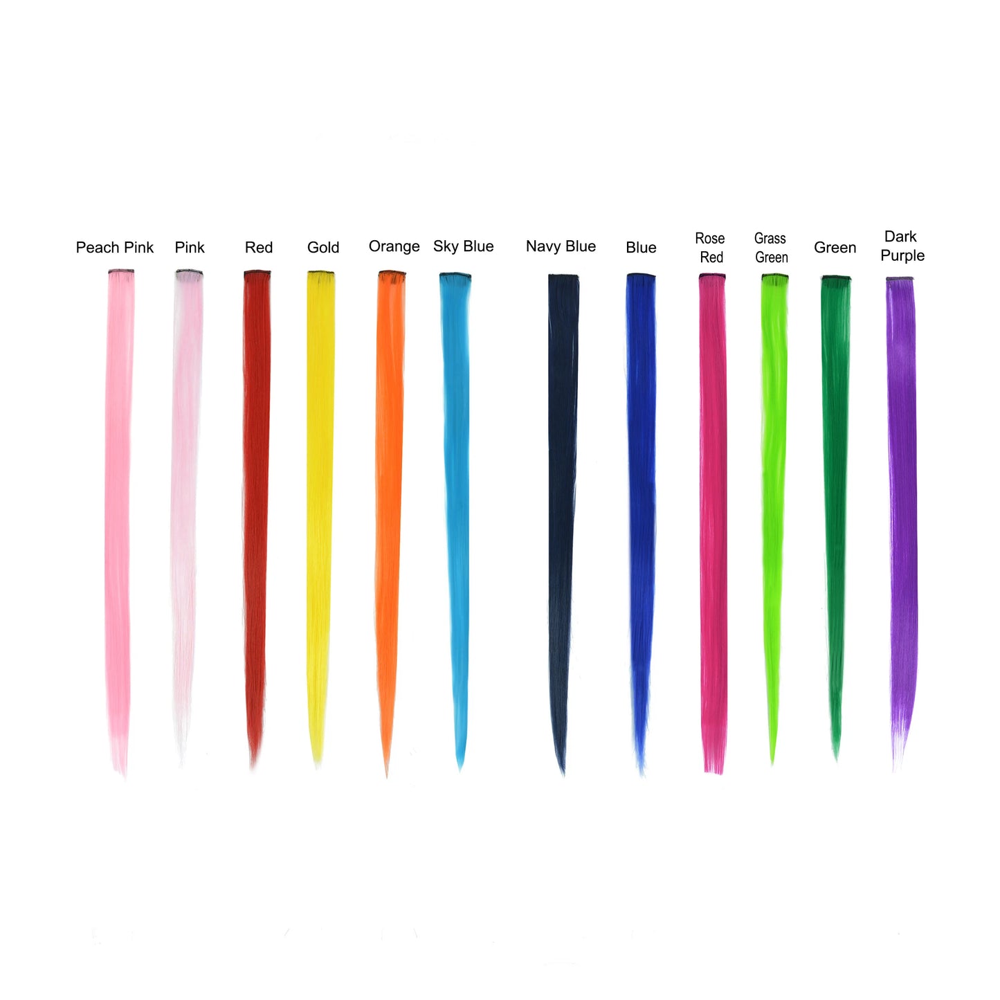 12 Colors Synthetic Hairpieces