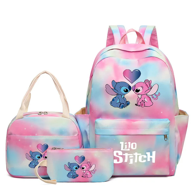 3Pcs/Set Disney Lilo & Stitch Backpack Set