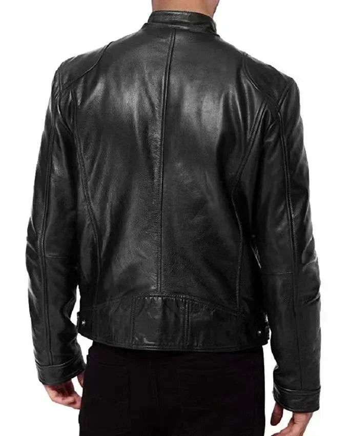 Men’s Vintage Leather Motorcycle Jacket
