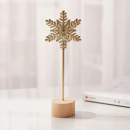 Golden Ginkgo Leaf Feather Metal Figurine