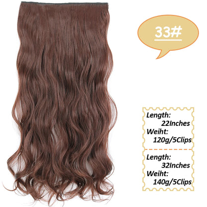 NICESY Synthetic Long Wavy Clip-On Hair Extensions